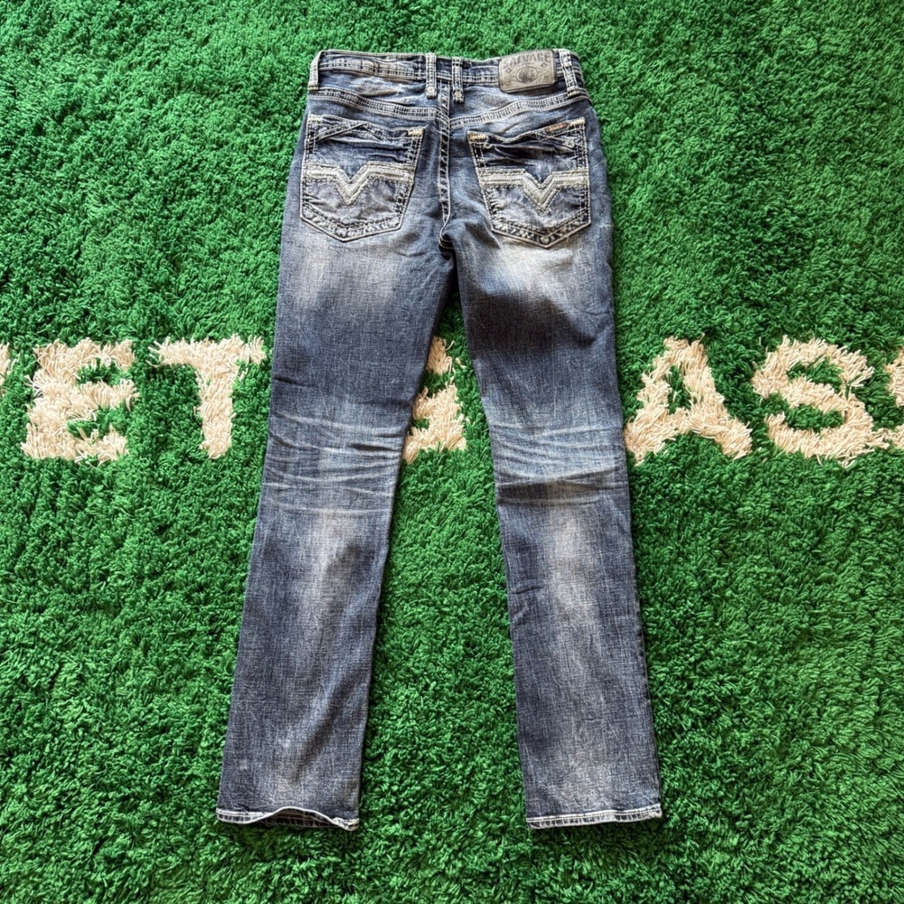 Salvage Havoc Straight Slim Fit Jeans BOH Wash Exclusive Buckle - Picture 2 of 11